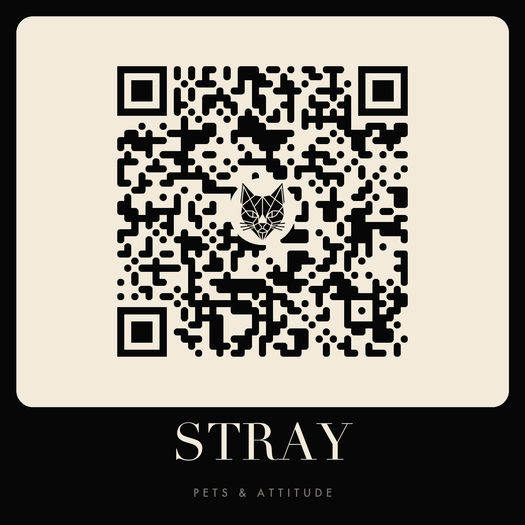STRAY cat QR code