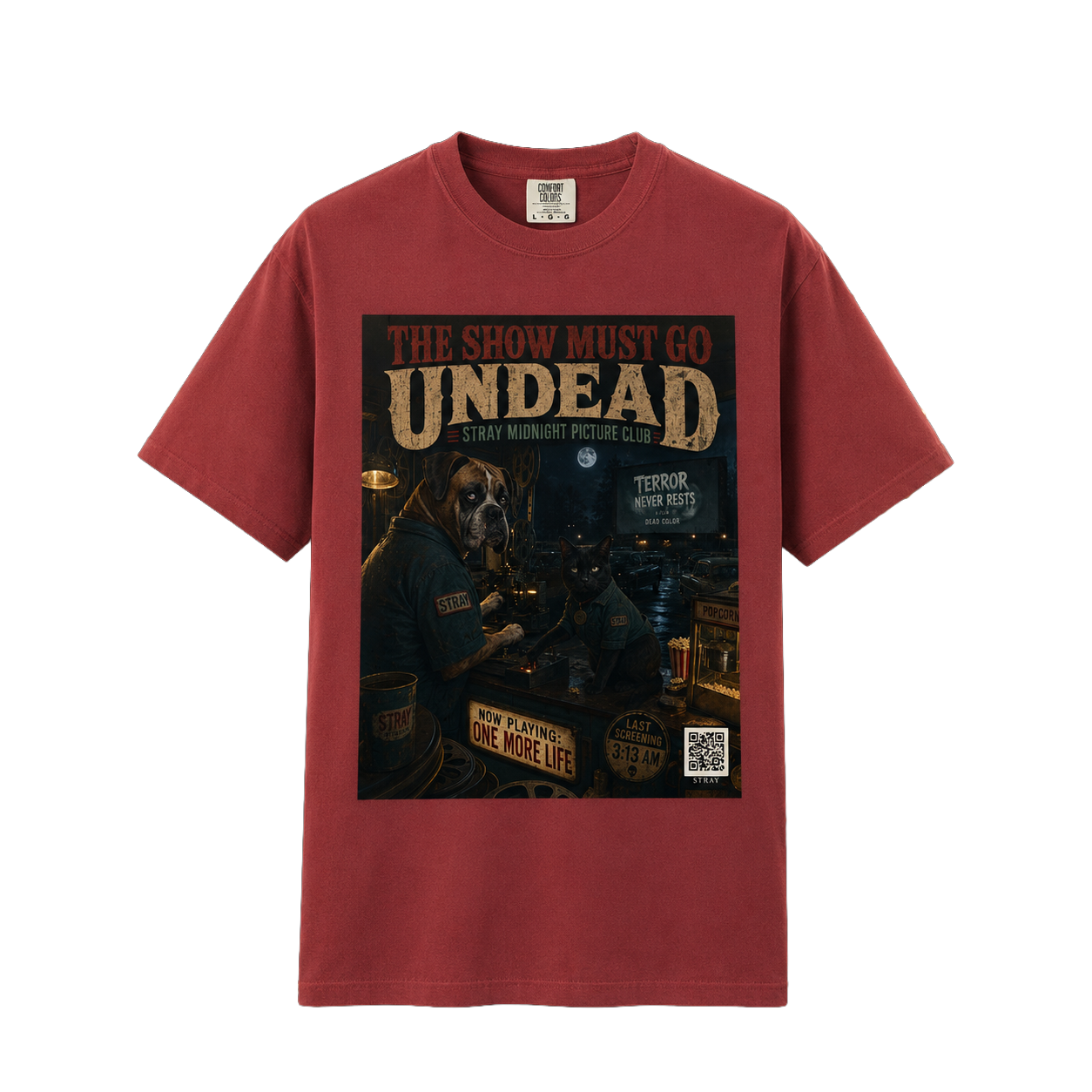 Chili red STRAY printed T-shirt