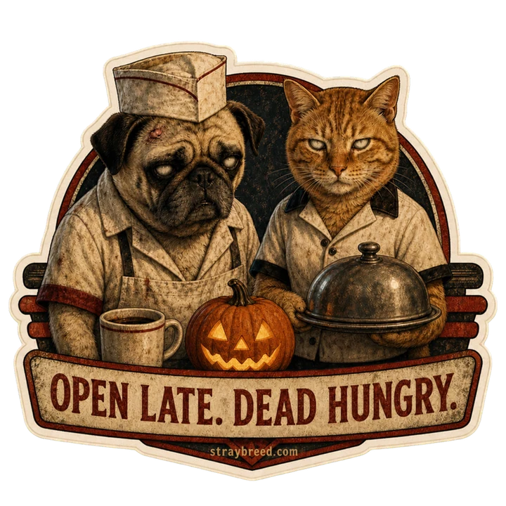 STRAY die-cut sticker